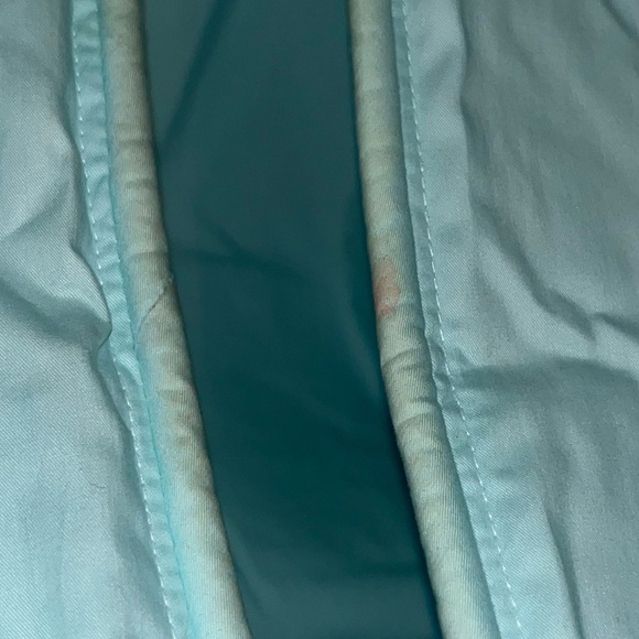 Teal infant/ baby room set of 3, Two curtains and a diaper stacker, Custom Made - Picture 7 of 8